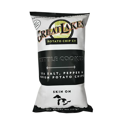 Buy Great Lakes Potato Chips Kettle Chips Sea Salt Pepper And Onion 8