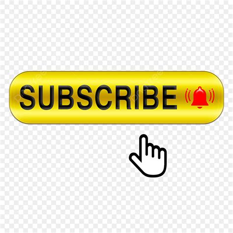 Youtube Subscribe Button Clipart Hd Png Subscribe Button Gold With