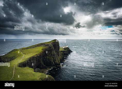 Neist Point Lighthouse Isle Of Skye Scotland Uk Stock Photo Alamy