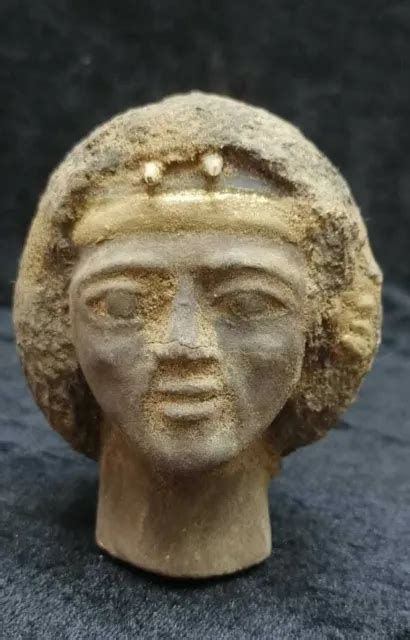 Rare Ancient Egyptian Antiques Egyptian Wooden Head Of Queen Tiye Egypt