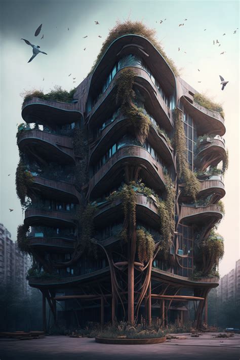 Biophilic Futuristic Ecological Urban Architecture Design