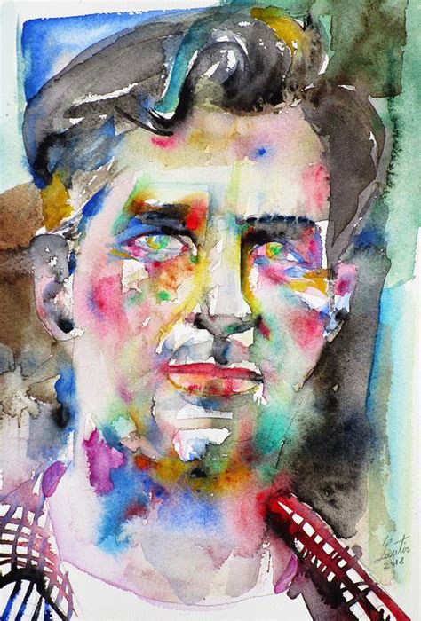 Jack Kerouac Watercolor Portrait6 Painting By Fabrizio Cassetta Pixels