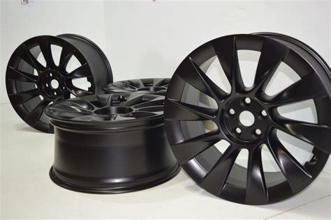 20” Tesla Model Y Induction Factory Oem Original Wheels Rims Black 20
