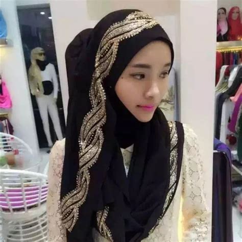 Hijab Scarf Muslim Women Shiny Sequins Muslim Scarf Buy Women Muslim Scarf Muslim Hijab Girl