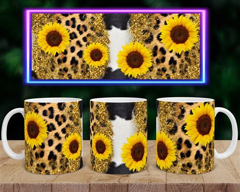 11oz Mug Sublimation Designs Custom Coffee Mug Sunflower Mug Etsy Uk