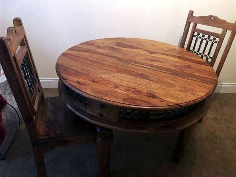 Jaipur Jali Sheesham Round Dining Table With 2 Chairs In County Antrim Gumtree