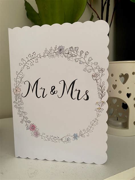 Personalised Handmade Wedding Card Etsy