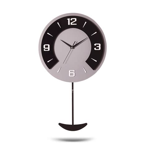 Kitchen Modern Wall Clock Decorative Pendulum Black Coffee Round