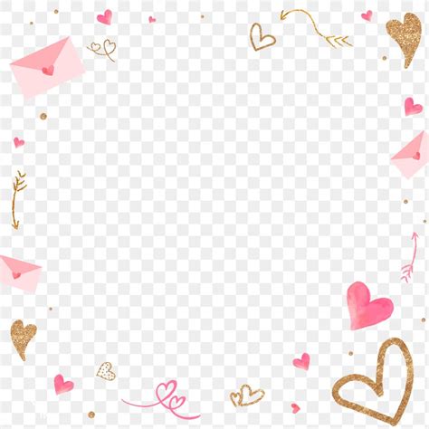 Valentines Love Letter Frame Png Free Stock Illustration High