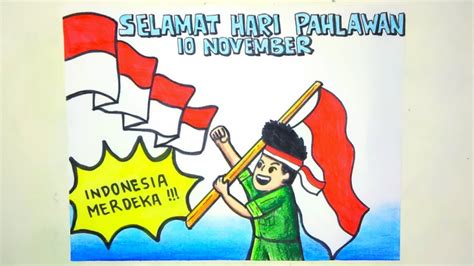 5 Contoh Gambar Tema Hari Pahlawan Yang Mudah Ditiru Tapi Kreatif