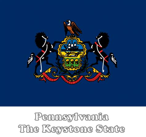 Large Horizontal Printable Pennsylvania State Flag From