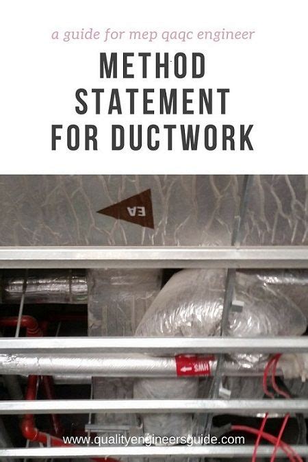 Method Statement For Installation Of Ductworks With Accessories Duct