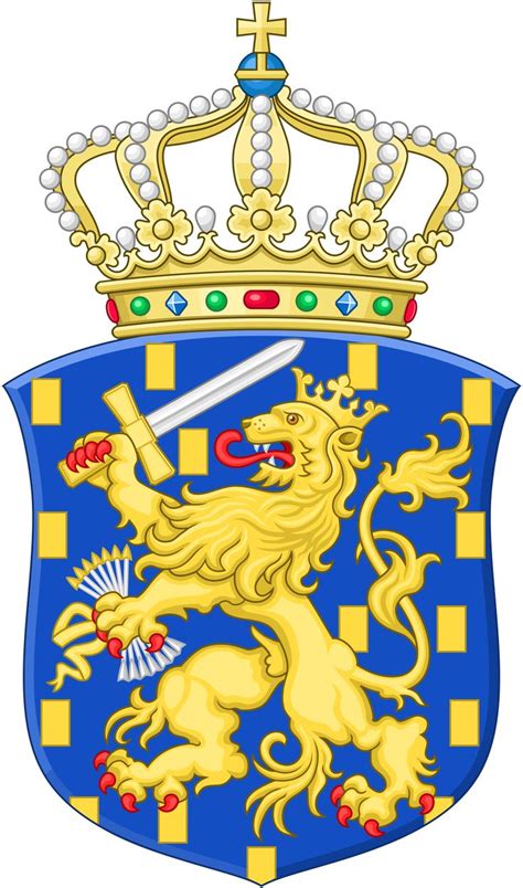 Arms of the Netherlands (with crown) - Category:Royal coat of arms of the Netherlands ...