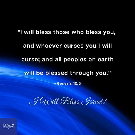 Jerusalem Prayer Team On Twitter I Will Bless Those Who Bless You