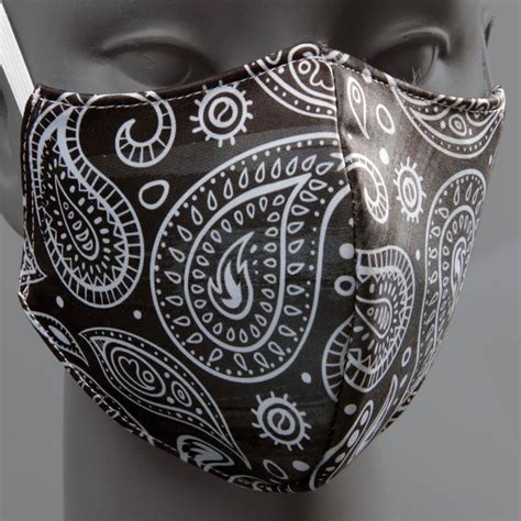 Black Paisley Mask