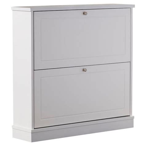 Find everything about it right here. 31.75 in. x 30 in. 12-Pair Shoe Storage Cabinet with 2 ...