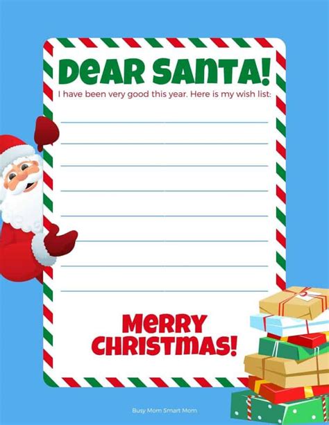 Christmas Wish List Printable 4 Free Santa Wish List Templates For