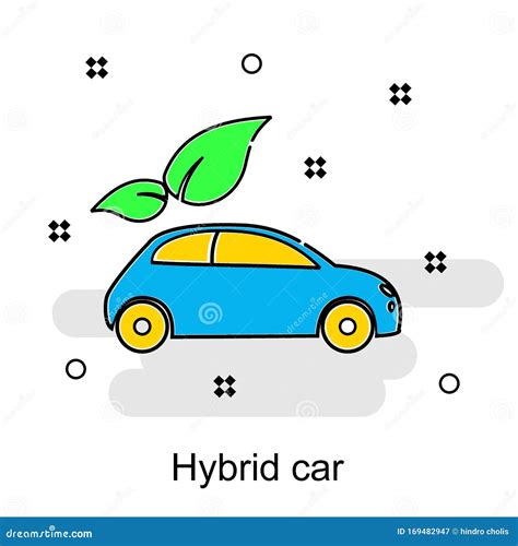 Eco Friendly Hybrid Car Vector Illustration Stock Vector Illustration