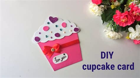 Not sure what to write in a birthday card for mom? DIY Cupcake Card/ Cupcake Birthday Card for Kids/Simple ...
