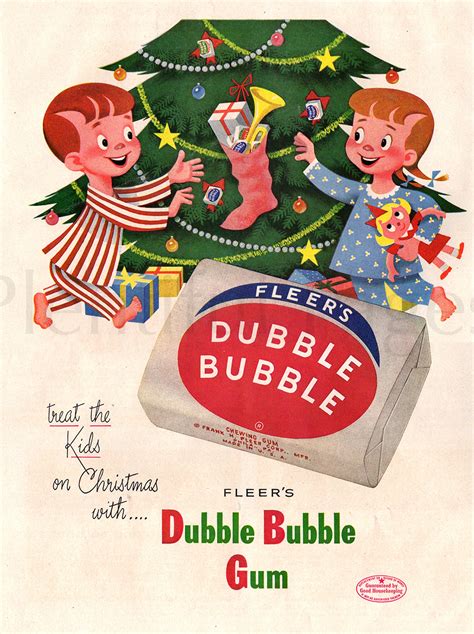 1953 Dubble Bubble Gum Vintage Ad Advertising Art Gum Etsy
