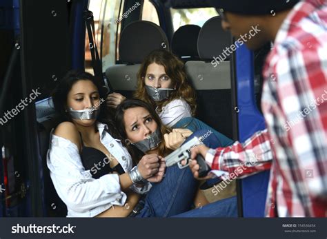 Men Kidnapping Gagged Tied Women Stock Photo 154534454 Shutterstock