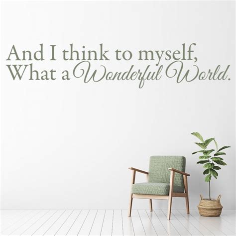 Darling look at me standing here. Louis Armstrong Wall Stickers Wonderful World Wall Art