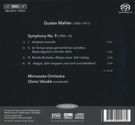 Gustav Mahler Mahler 9 Cd 2023 New Free Shipping Save £s 20 18 Picclick