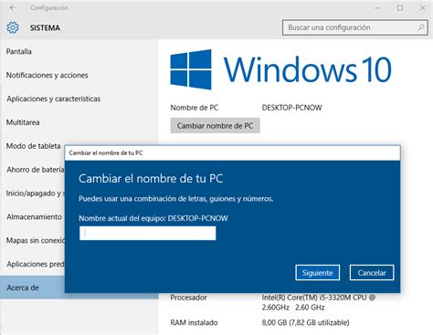 Cómo Ver Y Cambiar El Nombre De Tu Pc En Windows 10