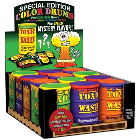 Toxic Waste Drum Assorted Super Sour Candy Special Edition Color 15oz