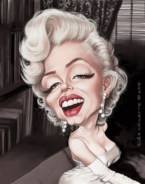 Marylin Monroe Par Evelyne Arcouette Celebrity Caricatures Marilyn Monroe Portrait Funny