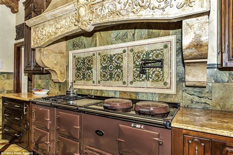 Texas Mansion Boasts 120k Aga Oven Giant Marble Vent And Hand Carved