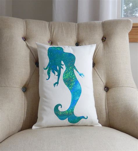 Mermaid Pillow Cover Sparkle Mermaid Pillow Cover Mermaid