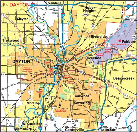 Dayton Ohio Map Area