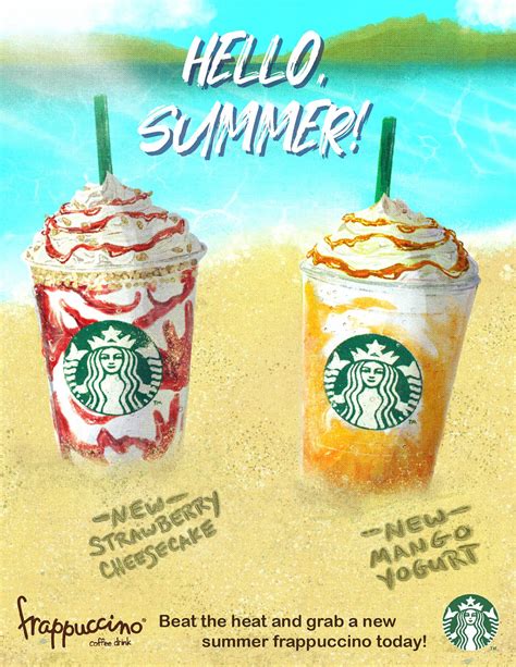 Starbucks Summer Illustrated Ad Concept On Behance