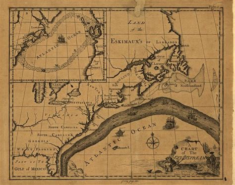 Geogarage Blog This Old Map Benjamin Franklins Gulf Stream 1786