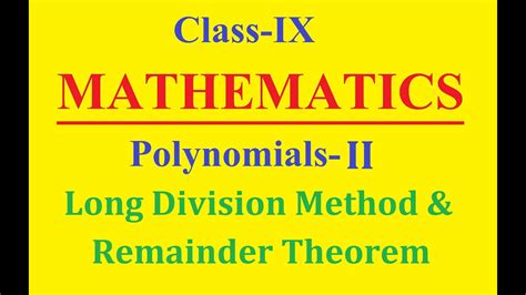 See full list on mathsisfun.com Polynomials-2 (Division, Remainder Theorem and Factor ...