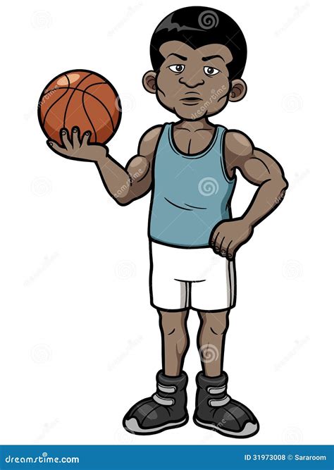 Cartoon Basketball Player Stock Vector Illustration Of Cute 31973008