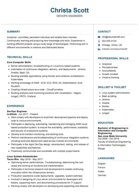 When you are in the marketplace for dating websites, but don't have the amount to spend, free online dating websites … DevOps Engineer Resume Sample 2021 | Writing Tips - ResumeKraft