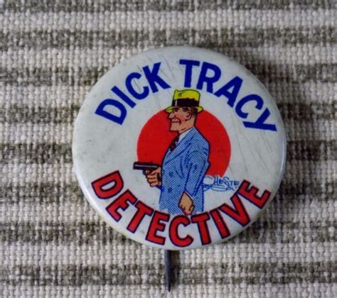 Vintage Dick Tracy Detective Pinback Oder Knopf Aus Zeitung Promo EBay