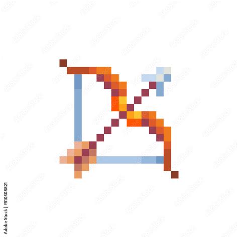 Bow And Arrow Medievalist Weapons Сrossbow Weapon Pixel Art Style