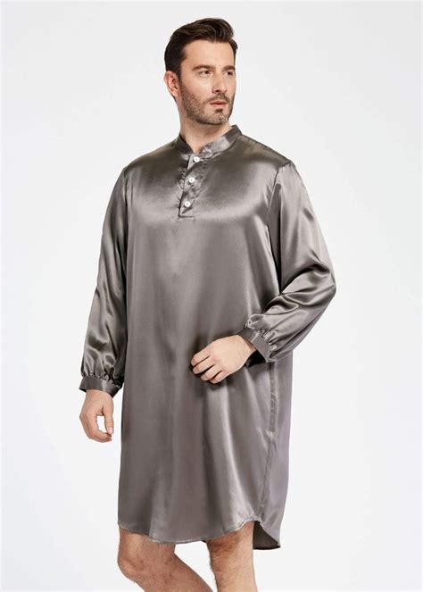 22 Momme New Design Silk Robe For Men Mens Silk Shirt Mens Sleepwear
