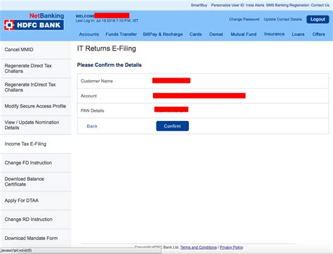 E Verify Income Tax Returns Using HDFC Net Banking Invest In Mutual