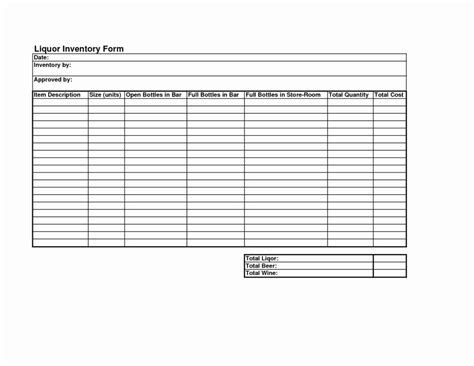 Sample Example And Format Templates Beer Inventory Spreadsheet Template
