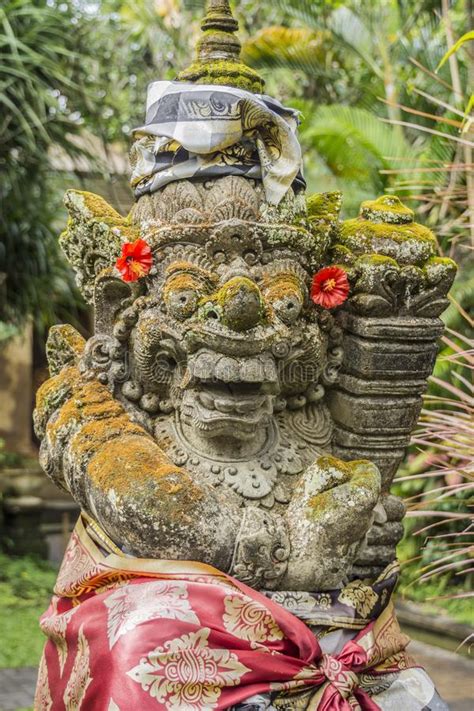 Stone Statue Inside The Royal Palace Ubud Bali Indonesia Stock Image