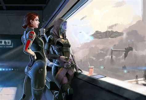 mass effect tali zorah commander shepard hd wallpaper pxfuel