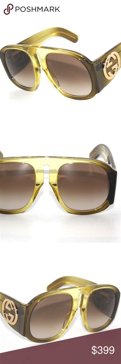 gucci gg0152s yellow brown gradient 003 sunglasses sunglasses yellow and brown gucci