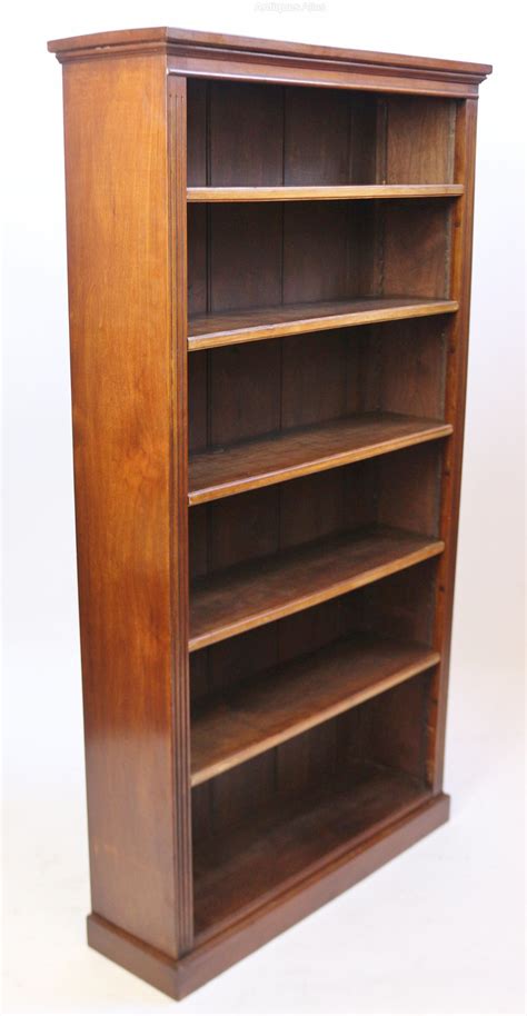 Late Victorian Solid Walnut Tall Open Bookcase Antiques Atlas