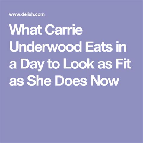 What Carrie Underwood Eats In A Day To Look As Fit As She Does Now Diy Healthy How To Stay