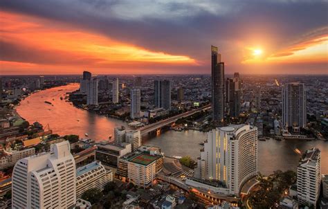 Wallpaper landscape, the city, panorama, Thailand, Bangkok, Thailand ...
