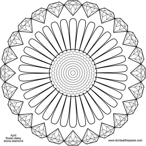 You can use our amazing online tool to color and edit the following april showers coloring pages. Don't Eat the Paste: April Birthstone and Flower Mandala